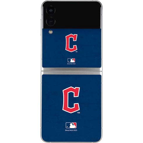 MLB Cleveland Guardians - Solid Distressed Galaxy Z Flip4 5G Skin