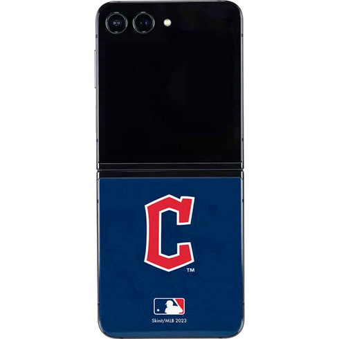 MLB Cleveland Guardians - Solid Distressed Galaxy Z Flip5 5G Skin