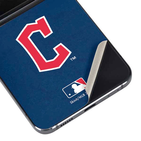 MLB Cleveland Guardians - Solid Distressed Galaxy Z Flip5 5G Skin