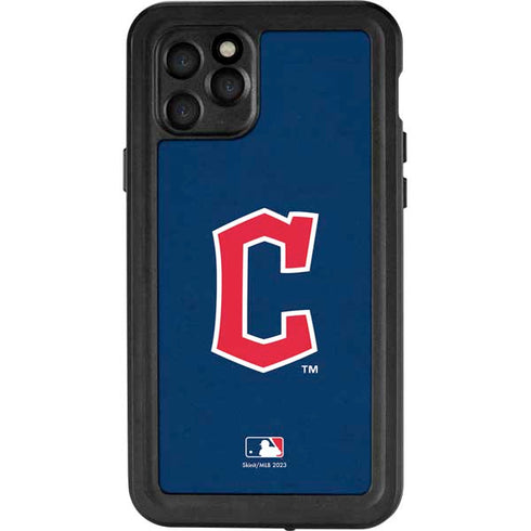 MLB Cleveland Guardians - Solid Distressed iPhone 11 Pro Waterproof Case