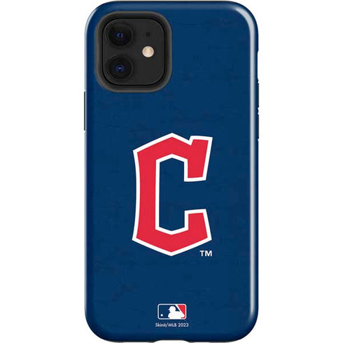 MLB Cleveland Guardians - Solid Distressed iPhone 12 Impact Case