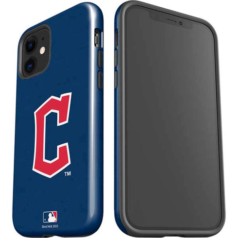 MLB Cleveland Guardians - Solid Distressed iPhone 12 Impact Case