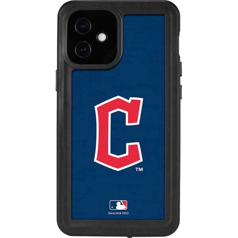 MLB Cleveland Guardians - Solid Distressed iPhone 12 Mini Waterproof Case