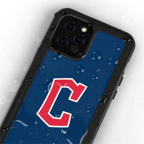 MLB Cleveland Guardians - Solid Distressed iPhone 12 Pro Max Waterproof Case