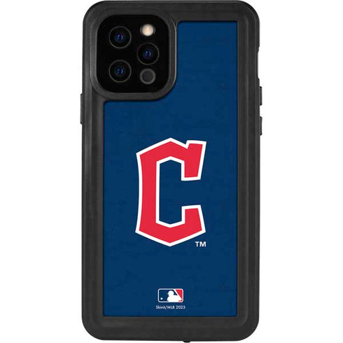 MLB Cleveland Guardians - Solid Distressed iPhone 12 Pro Waterproof Case