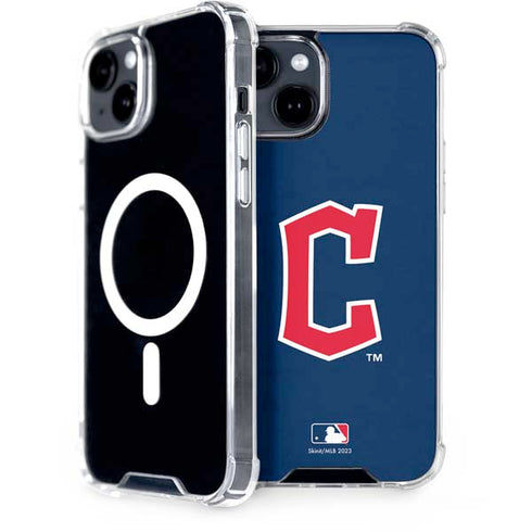 MLB Cleveland Guardians - Solid Distressed iPhone 13 MagSafe Case