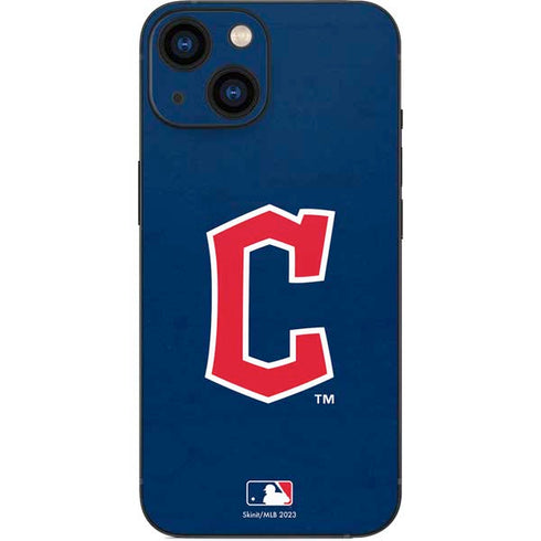 MLB Cleveland Guardians - Solid Distressed iPhone 13 Mini Skin