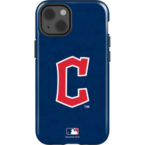 MLB Cleveland Guardians - Solid Distressed iPhone 14 Impact Case