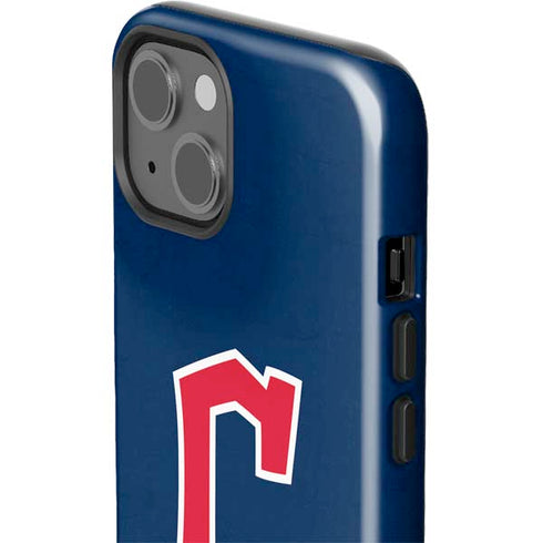 MLB Cleveland Guardians - Solid Distressed iPhone 15 Impact Case