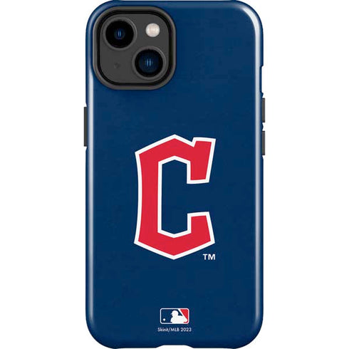 MLB Cleveland Guardians - Solid Distressed iPhone 15 Plus Impact Case