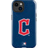 MLB Cleveland Guardians - Solid Distressed iPhone 15 Plus Impact Case