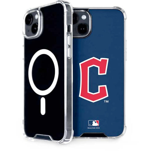 MLB Cleveland Guardians - Solid Distressed iPhone 14 Plus MagSafe Case