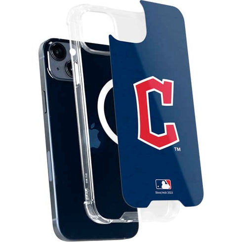 MLB Cleveland Guardians - Solid Distressed iPhone 15 Plus MagSafe Case