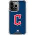 MLB Cleveland Guardians - Solid Distressed iPhone 14 Pro Clear Case