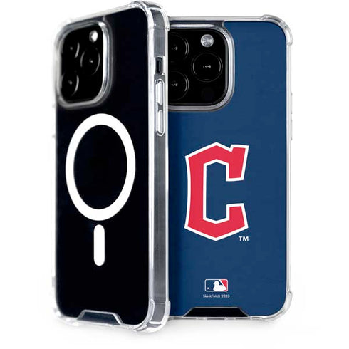 MLB Cleveland Guardians - Solid Distressed iPhone 15 Pro MagSafe Case