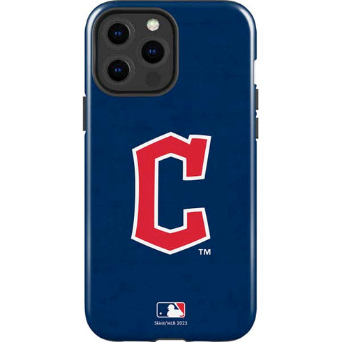 MLB Cleveland Guardians - Solid Distressed iPhone 15 Pro Max Impact Case