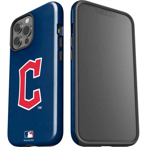 MLB Cleveland Guardians - Solid Distressed iPhone 15 Pro Max Impact Case