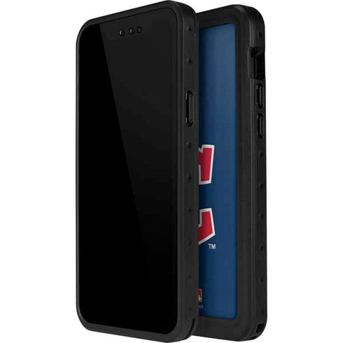 MLB Cleveland Guardians - Solid Distressed iPhone 14 Pro Max Waterproof Case
