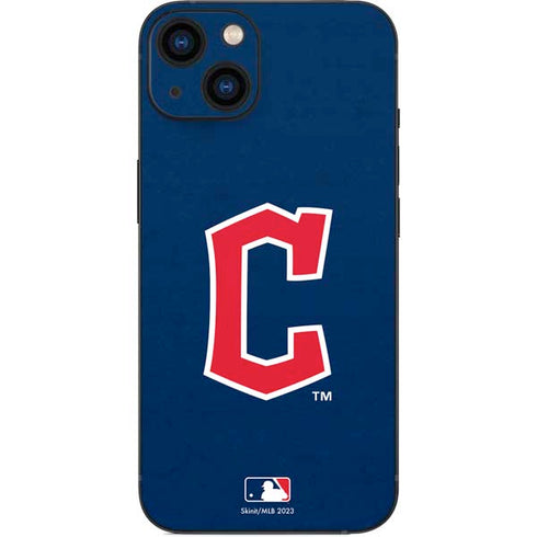 MLB Cleveland Guardians - Solid Distressed iPhone 14 Skin