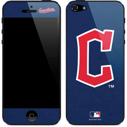 MLB Cleveland Guardians - Solid Distressed iPhone 5/5s/5SE Skin