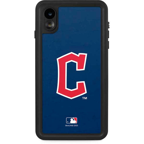MLB Cleveland Guardians - Solid Distressed iPhone XR Waterproof Case