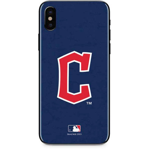 MLB Cleveland Guardians - Solid Distressed iPhone XS Max Skin
