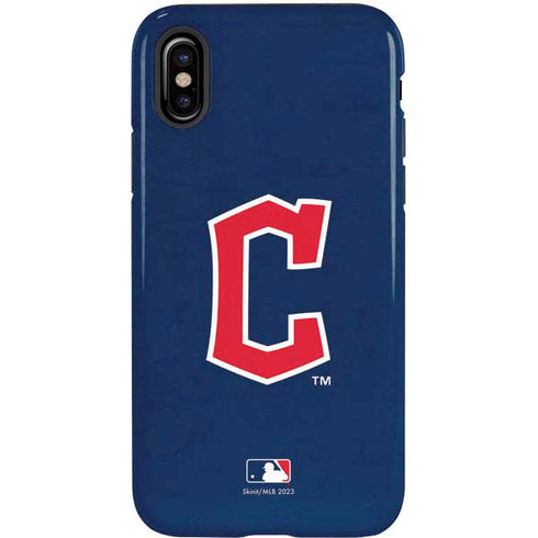 MLB Cleveland Guardians - Solid Distressed iPhone XS Pro Case