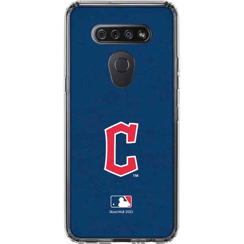 MLB Cleveland Guardians - Solid Distressed LG K51/Q51 Clear Case