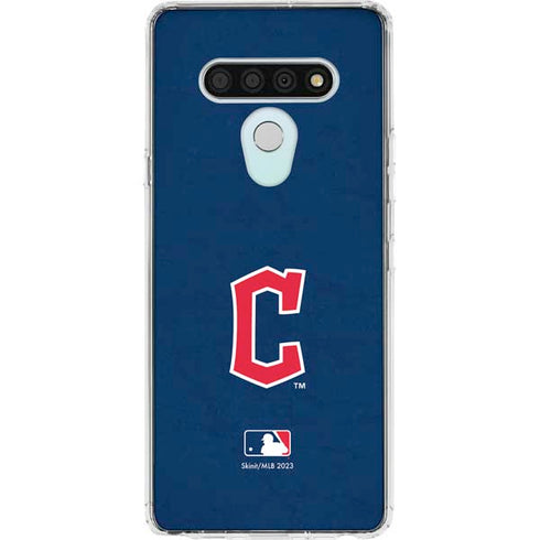 MLB Cleveland Guardians - Solid Distressed LG Stylo 6 Clear Case