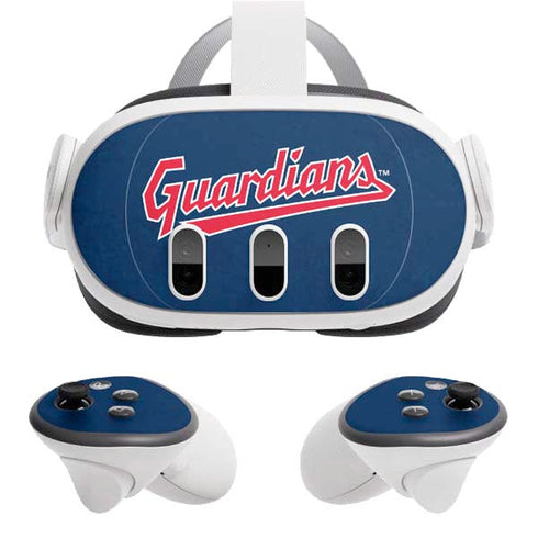 MLB Cleveland Guardians - Solid Distressed Meta Quest 3 Skin