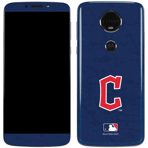 MLB Cleveland Guardians - Solid Distressed Moto E5 Plus Skin