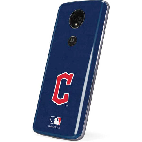 MLB Cleveland Guardians - Solid Distressed Moto E5 Plus Skin