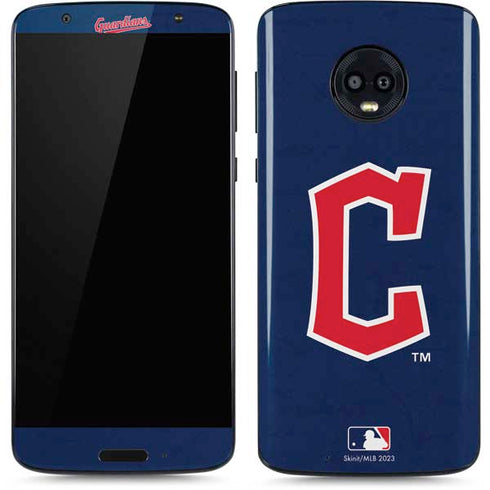 MLB Cleveland Guardians - Solid Distressed Moto G6 Skin