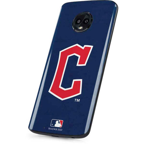 MLB Cleveland Guardians - Solid Distressed Moto G6 Skin