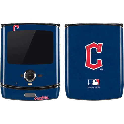 MLB Cleveland Guardians - Solid Distressed Motorola RAZR Skin