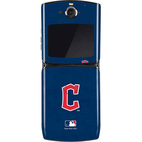 MLB Cleveland Guardians - Solid Distressed Motorola RAZR Skin
