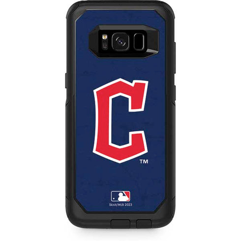 MLB Cleveland Guardians - Solid Distressed Otterbox Commuter Galaxy Skin