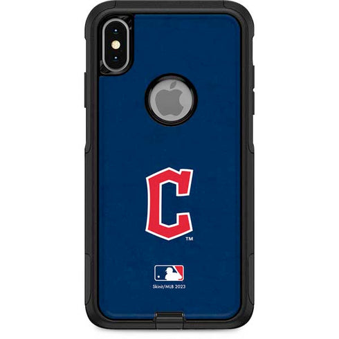 MLB Cleveland Guardians - Solid Distressed Otterbox Commuter iPhone Skin