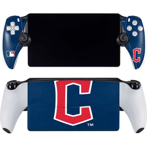 MLB Cleveland Guardians - Solid Distressed PlayStation Portal Remote Player Skin
