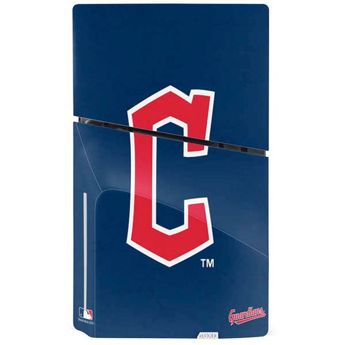 MLB Cleveland Guardians - Solid Distressed PS5 Slim Disk Bundle Skin