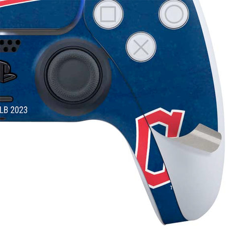 MLB Cleveland Guardians - Solid Distressed PS5 Slim Digital Edition Bundle Skin
