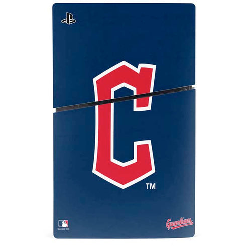 MLB Cleveland Guardians - Solid Distressed PS5 Slim Digital Edition Console Skin