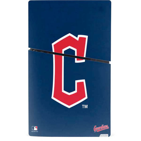 MLB Cleveland Guardians - Solid Distressed PS5 Slim Digital Edition Console Skin