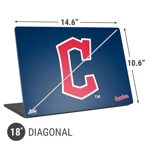 MLB Cleveland Guardians - Solid Distressed Universal Laptop 18in (14.6 x 10.6in) Skin