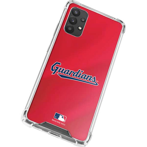 MLB Cleveland Guardians Alternate Road Jersey Galaxy A32 5G Clear Case