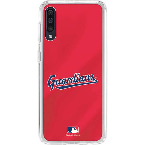 MLB Cleveland Guardians Alternate Road Jersey Galaxy A50 Clear Case
