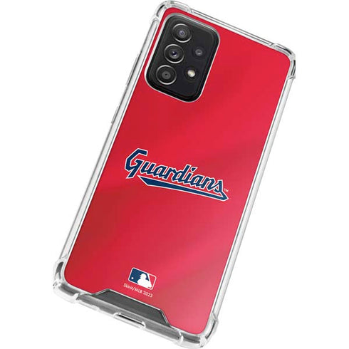 MLB Cleveland Guardians Alternate Road Jersey Galaxy A52 5G Clear Case