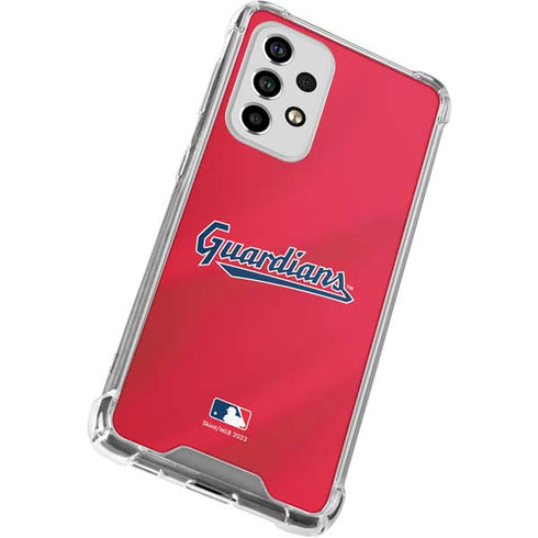 MLB Cleveland Guardians Alternate Road Jersey Galaxy A53 5G Clear Case