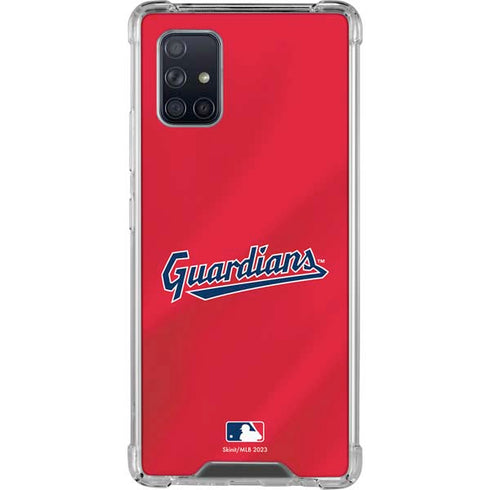 MLB Cleveland Guardians Alternate Road Jersey Galaxy A71 5G Clear Case