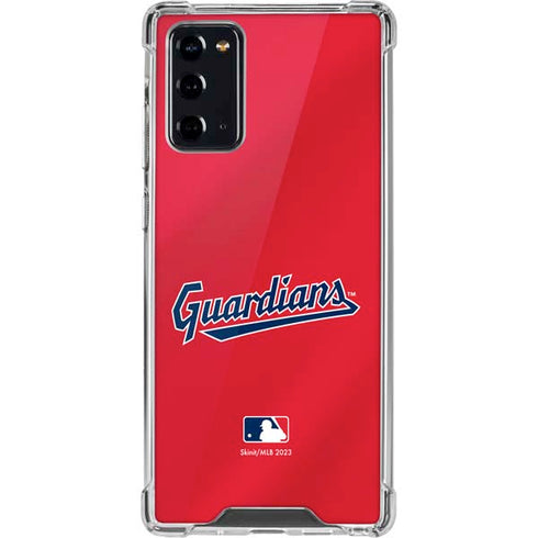 MLB Cleveland Guardians Alternate Road Jersey Galaxy Note20 5G Clear Case